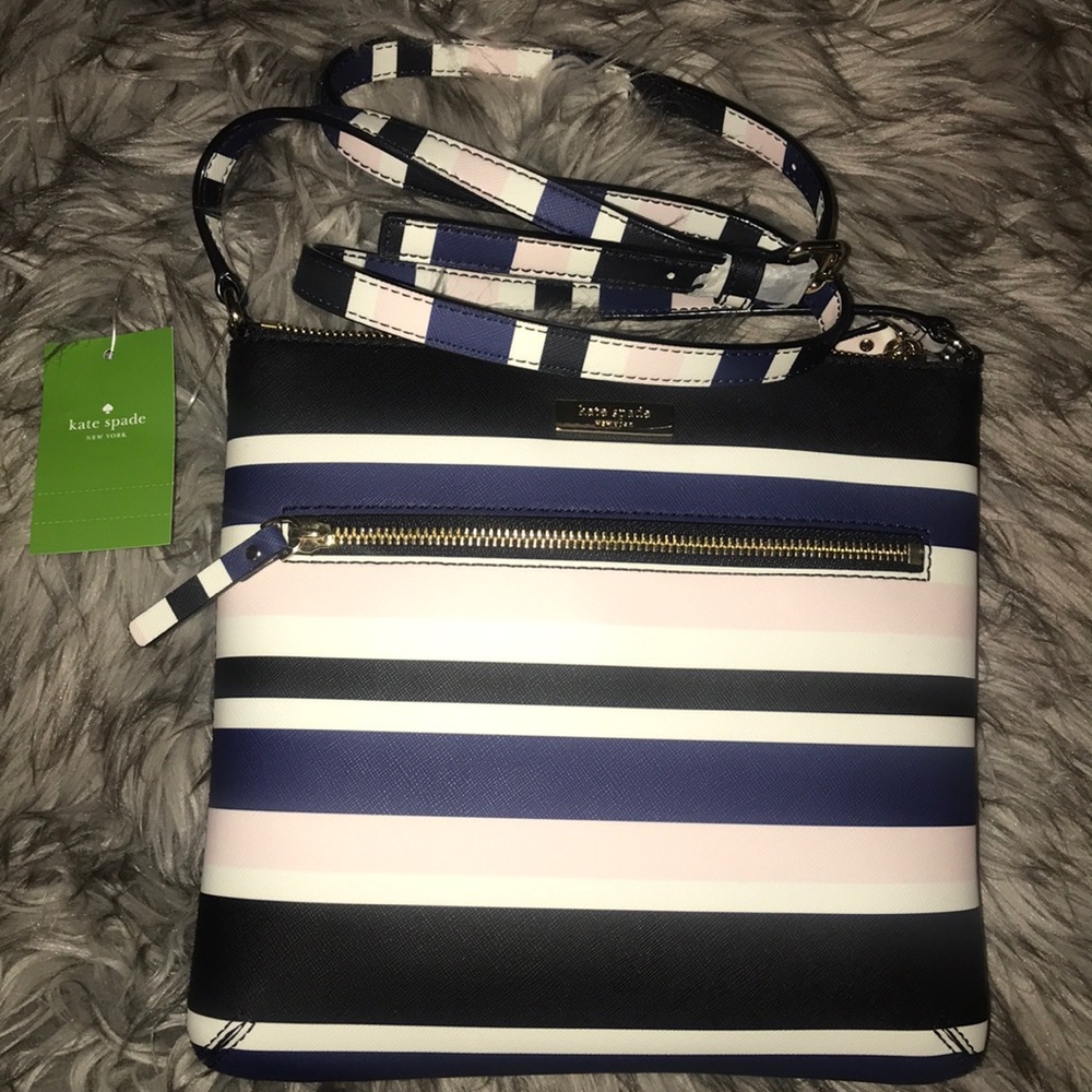 Kate Spade Striped Crossbody Purse Laurel